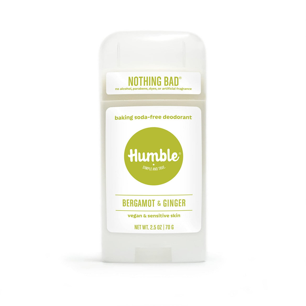 Humble Brands Vegan Sensitive Deodorant, Bergamot And Ginger, 2.5 Oz